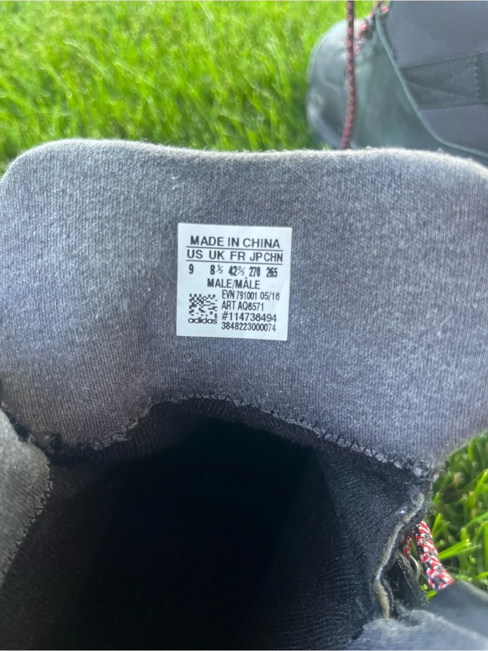 adidas Gray Waterproof Hiking Boots with Accent Laces Men’s